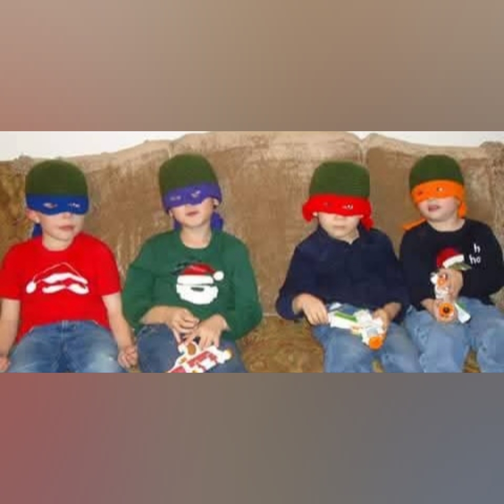 Kids Ninja Style Mask Hat Set